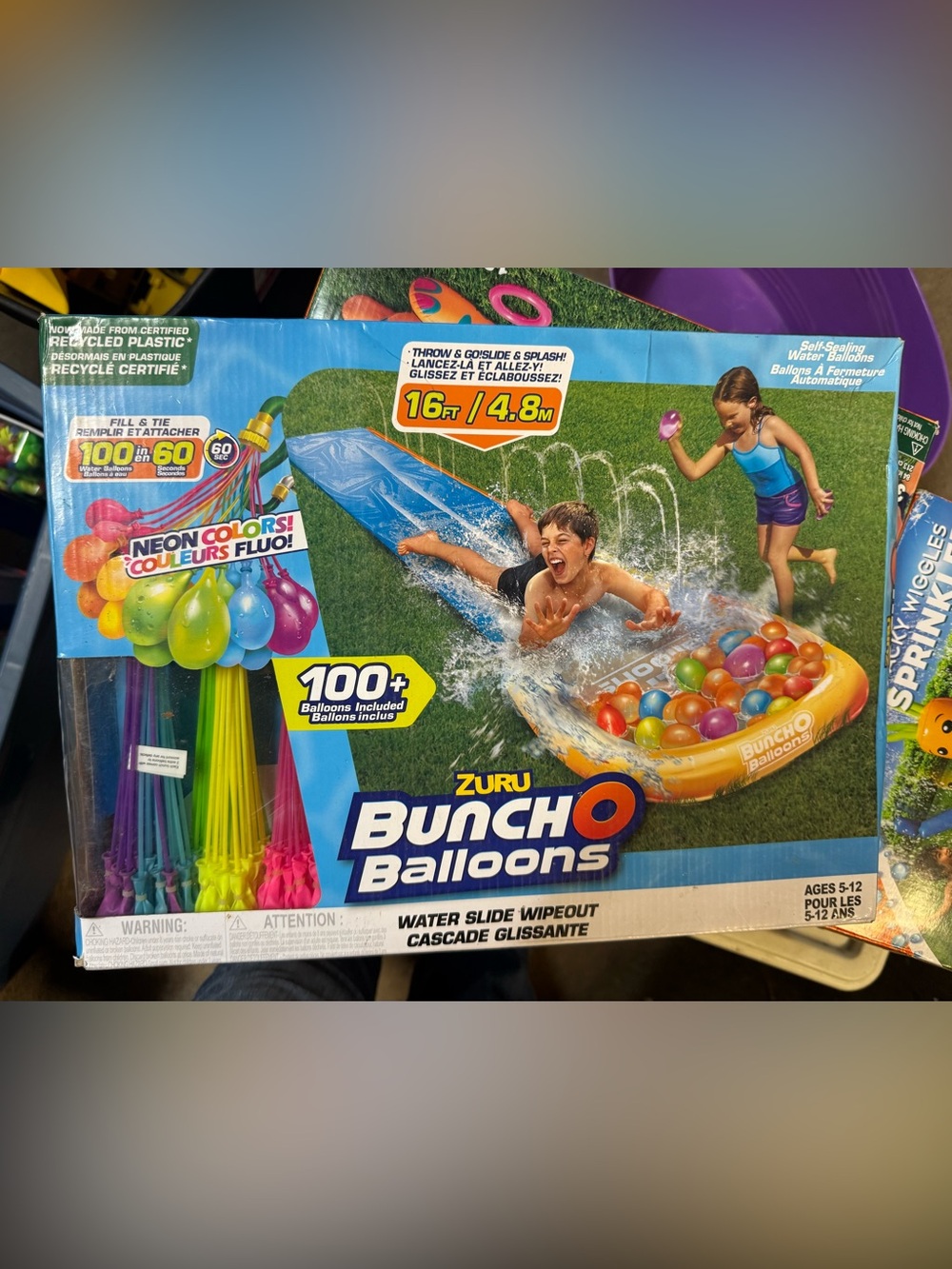 ZURU Bunch O Balloons Water Slide Wipeout - Neon Multi